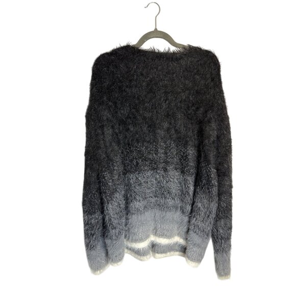 WNTD Apparel Blu Boy Mohair Unisex Cardigan Black Grey-sz Medium - Picture 11 of 13